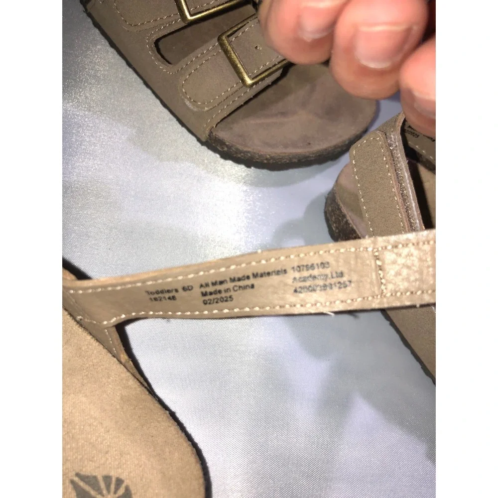 Academy BCG Toddler Sandals Tan Brown Buckle Strap Set Sizes 5D 6D 10796103